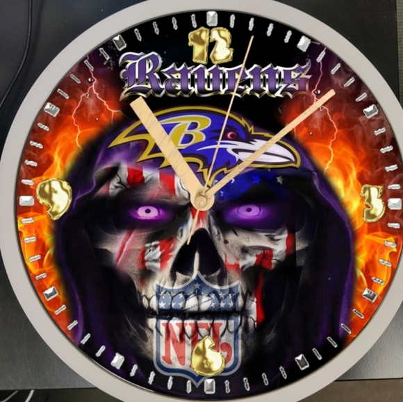 Baltimore Ravens clock - Picture 6 of 7